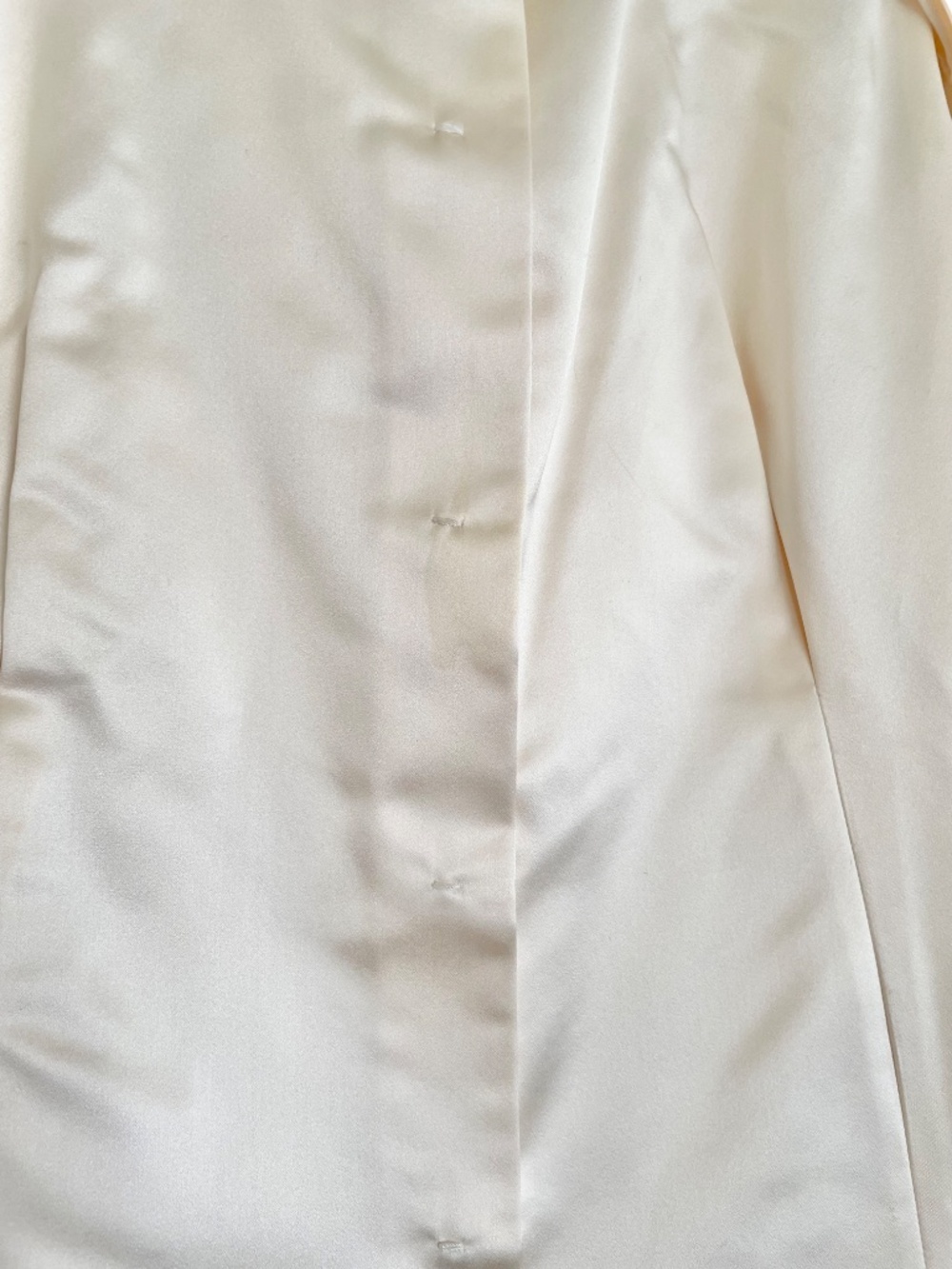 Prada Ivory Silk Puffy Sleeve Blouse Made in Italy - Picture 13 of 13